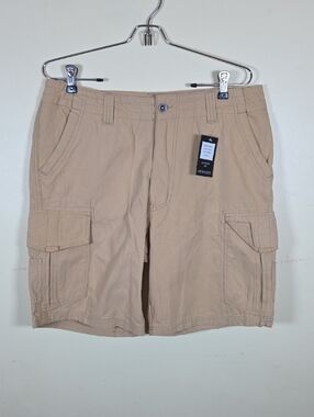 HETHCODE Mens Casual Authentic Premium Regular Fit Cotton Cargo Shorts SZ 32 NWT
